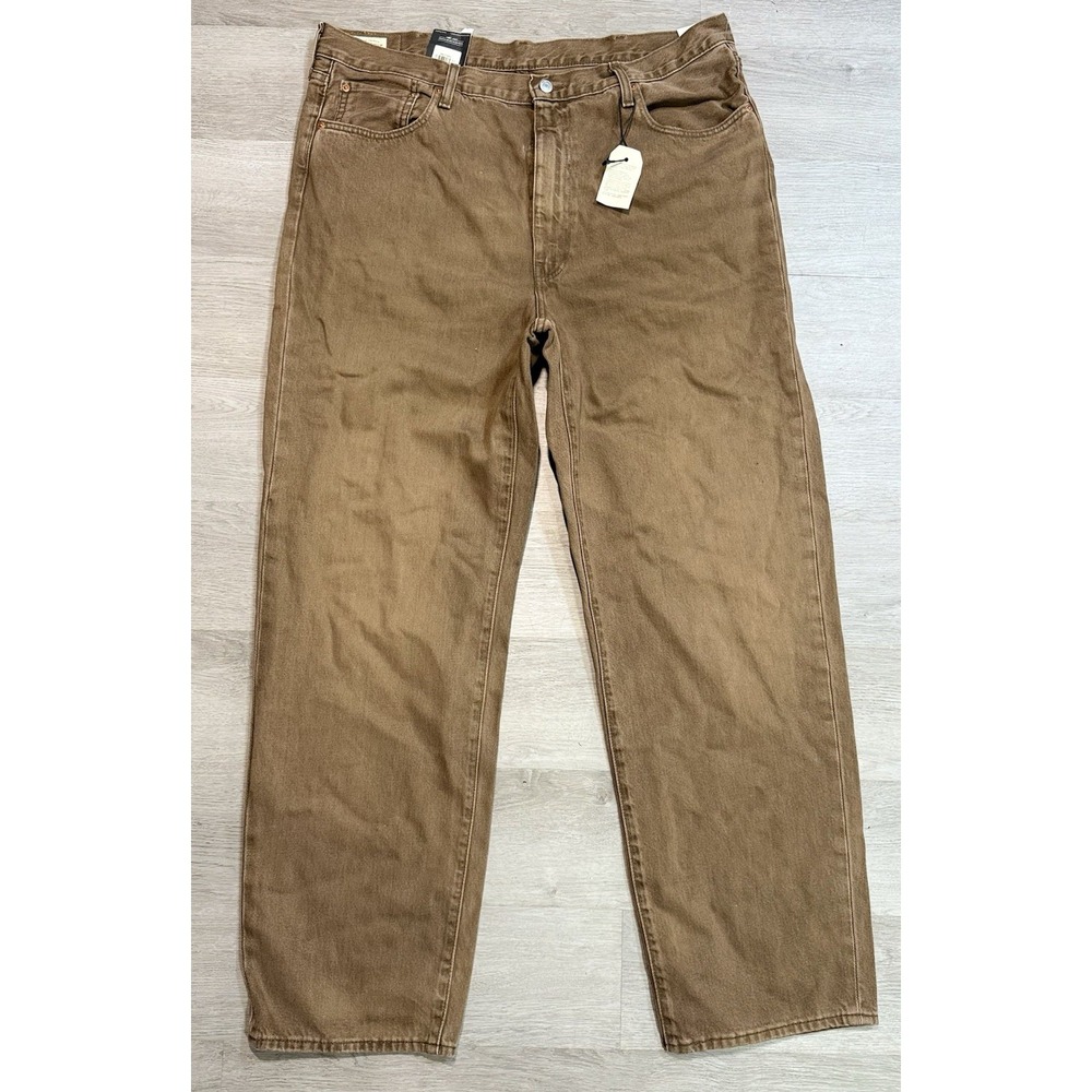 Levi's Premium 568 Loose Straight Jeans Men's 40x34 Brown Wash 290370055 NWT